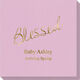 Expressive Script Blessed Linen Like Napkins Image 2 of 5